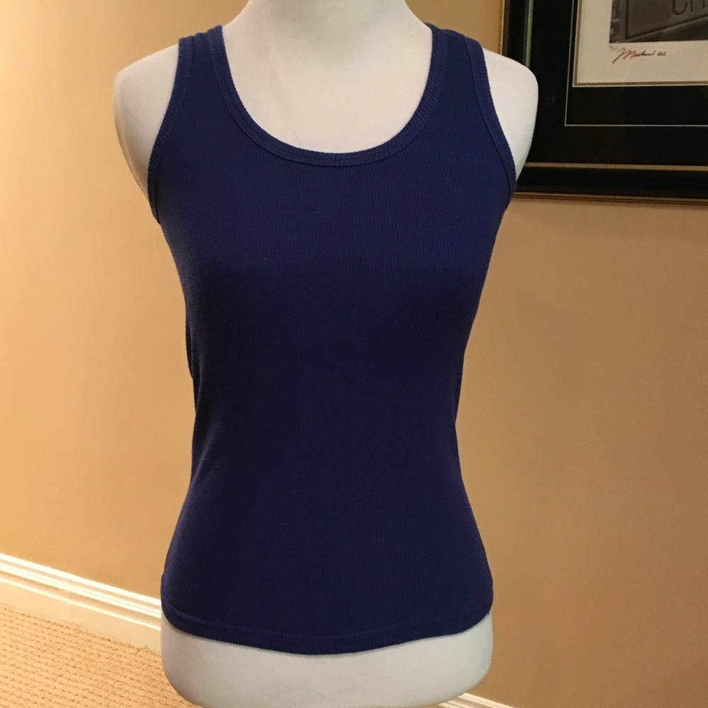 Royal blue racer back tank top
